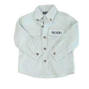 Prodah Boys Green Check Button Down Long Sleeve size: 2T
